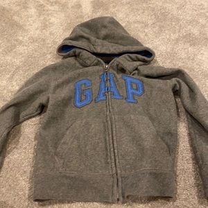 Gap fleece grey zip up small 6-7